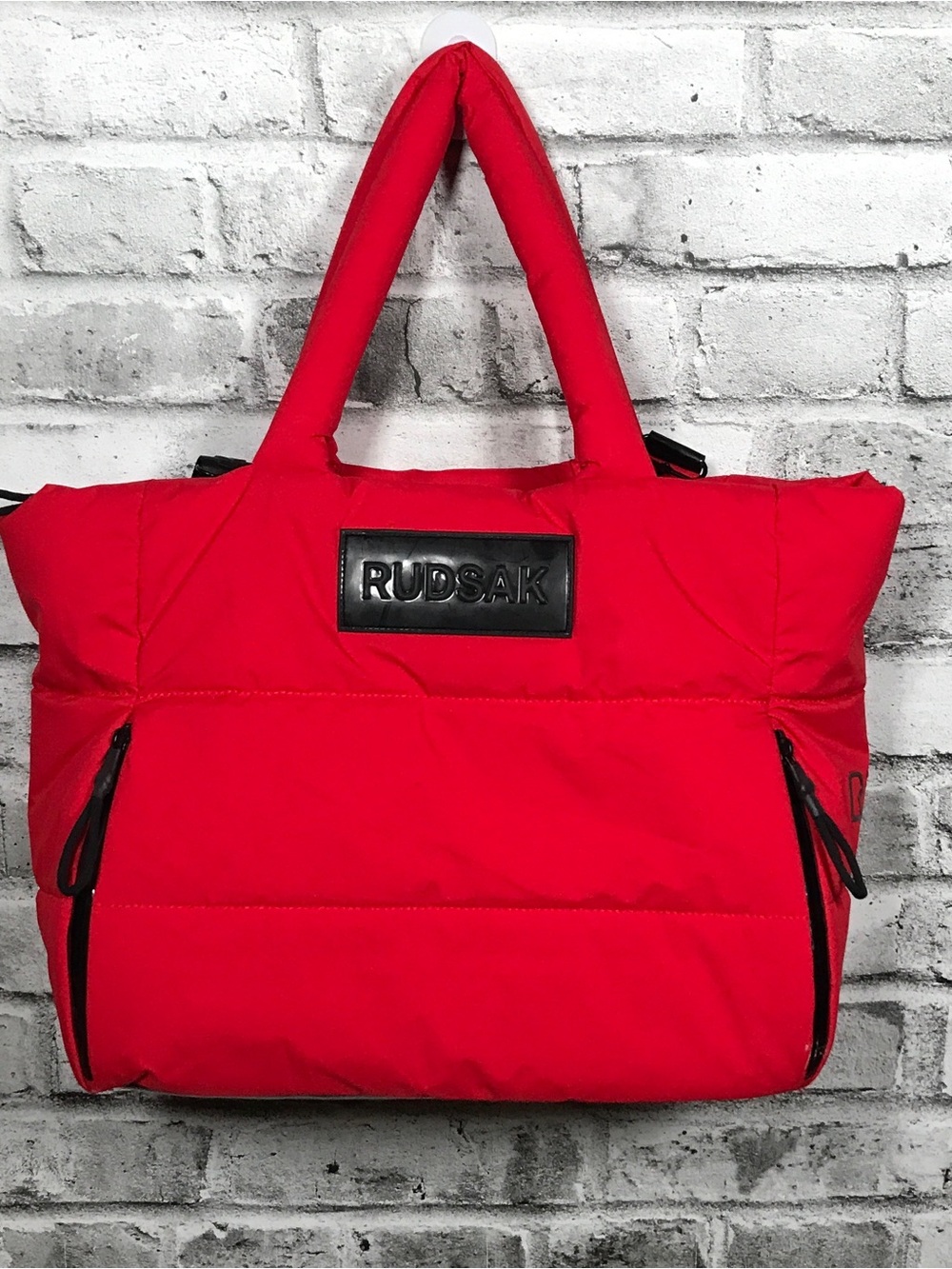 Rudsak Red Puffer Tote Bag